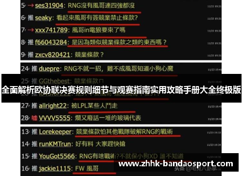 全面解析欧协联决赛规则细节与观赛指南实用攻略手册大全终极版 全面解析欧协联决赛规则细节与观赛指南实用攻略手册大全终极版